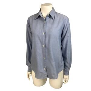 Vintage Michael Kors Blue Chambray Style Button up Shirt / Small